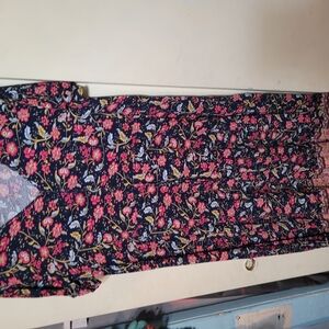 Mason Floral Dress - Navy and Pink